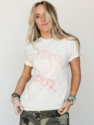 The Nest Tiger Power Graphic Tee - Ivory S / Ivory