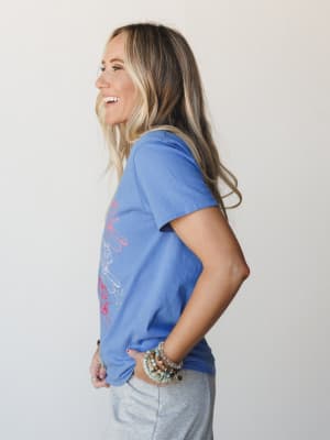 The Nest Tiger Power Graphic Tee - Mystic Blue XL / Mystic Blue