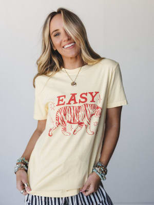 The Nest Easy Tiger Graphic Tee - Butter XL / Butter