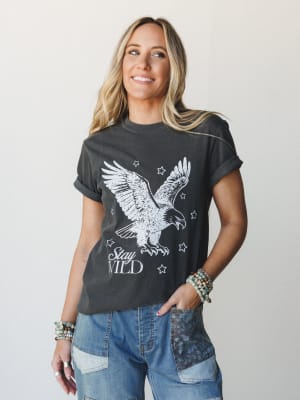 The Nest Stay Wild Graphic Tee: undefined
