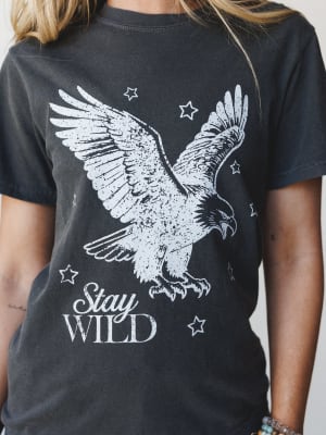 The Nest Stay Wild Graphic Tee - Pepper XL / Pepper