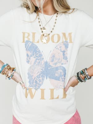 The Nest Bloom Wild Graphic Tee - Ivory XL / Ivory