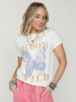 The Nest Bloom Wild Graphic Tee - Ivory XL / Ivory