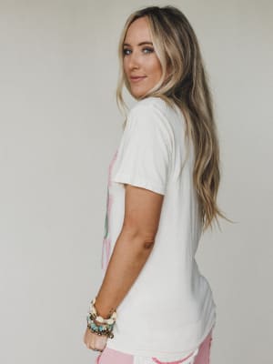 The Nest Happy Go Lucky Graphic Tee - Ivory L / Ivory