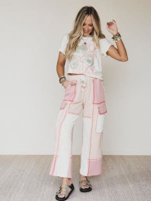 The Nest Happy Go Lucky Graphic Tee - Ivory L / Ivory