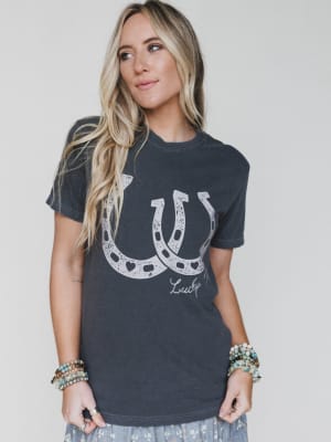 The Nest Lucky You Graphic Tee - Pepper S / Pepper