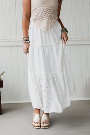 Sweet Briar Eyelet Skirt: undefined
