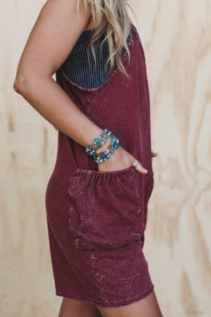 sundaze-romper-red/Cabernet