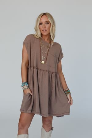 subtle-escape-textured-dress-acorn/Acorn