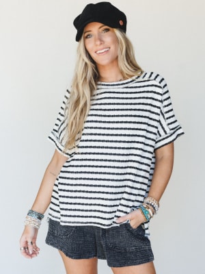 Timeless Lines Striped Tee: undefined