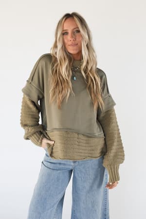 Moonrise Layered Sweater Top: undefined