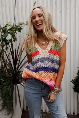 Wrapped Up In Color Knit Vest: undefined