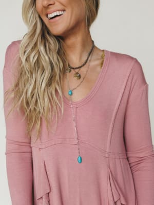 Cherry Blossom Dress - Dusty Pink L / Dusty Pink