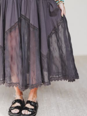 Garden Stroll Overall Dress - Ash L / Ash