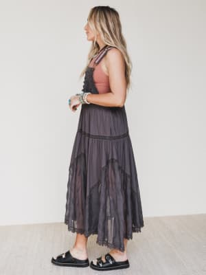 Garden Stroll Overall Dress - Ash L / Ash