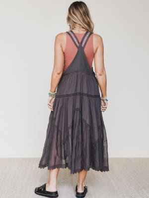 Garden Stroll Overall Dress - Ash L / Ash