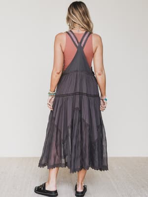 Garden Stroll Overall Dress - Ash L / Ash