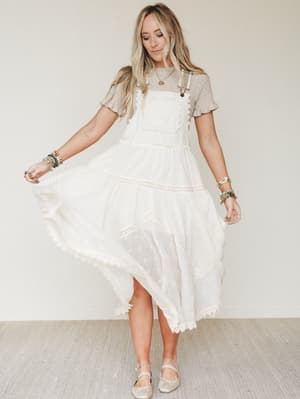 Garden Stroll Overall Dress: undefined