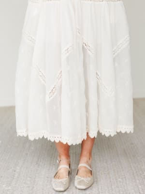 Garden Stroll Overall Dress - Ecru L / Ecru