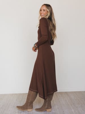 Harlowe Dress - Mocha L / Mocha