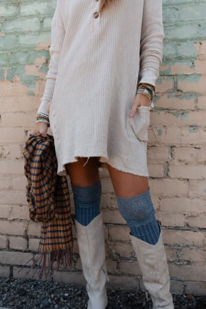 becca-knee-high-socks-blue/Blue