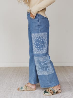 Madden Wide Leg Jeans: undefined