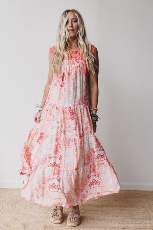 Cottage Dreams Floral Maxi Dress: undefined