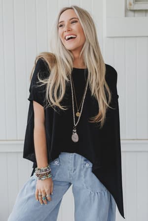 wanderlight-top-black/Black