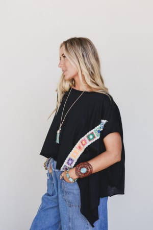 cottage-bloom-crochet-top-black/Black