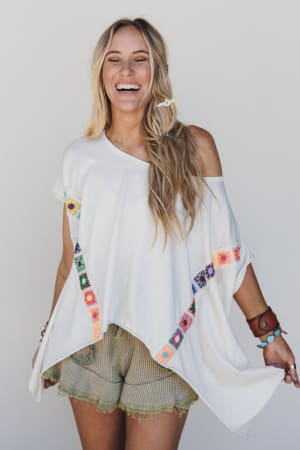 Cottage Bloom Crochet Top: undefined