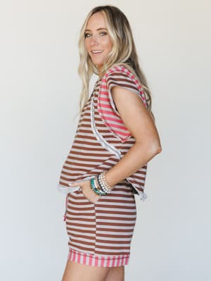 Mazy Two Piece Set - Coffee Coral L / Coffee Coral