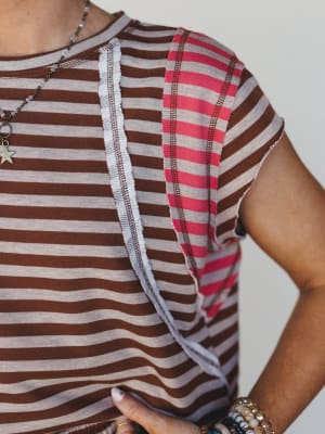 Mazy Two Piece Set - Coffee Coral L / Coffee Coral