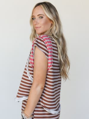 Mazy Two Piece Set - Coffee Coral L / Coffee Coral