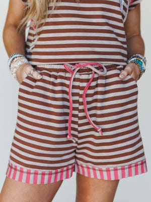 Mazy Two Piece Set - Coffee Coral L / Coffee Coral