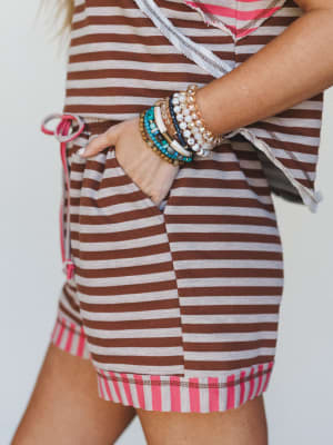 Mazy Two Piece Set - Coffee Coral L / Coffee Coral