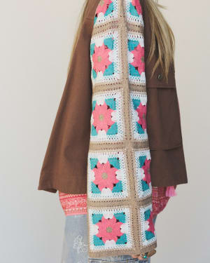 Willow Bloom Crochet Jacket - Light Brown L / Light Brown