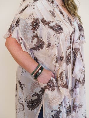 Western Sun Kimono - Beige L / Beige