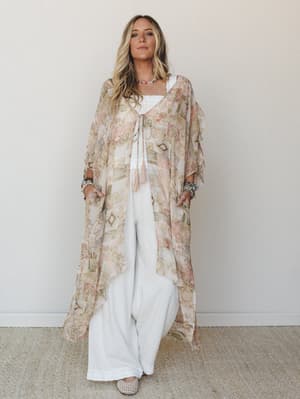Sunset Petals Kimono: undefined