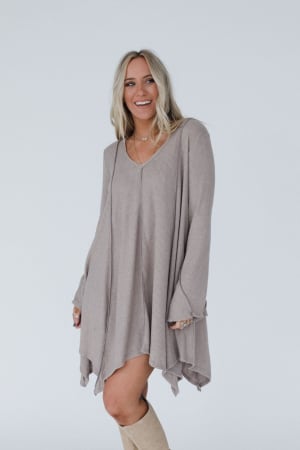 golden-hour-long-bell-sleeve-tunic-dress-latte/Latte