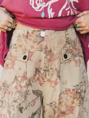 Season of Florals Pants - Tan L / Tan