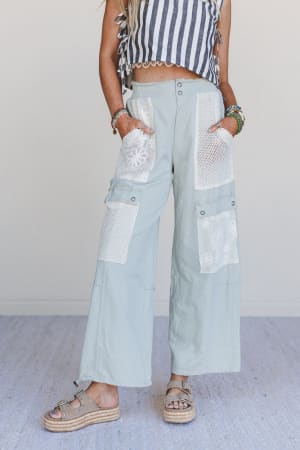 Sugar Blossom Wide Leg Pants: undefined