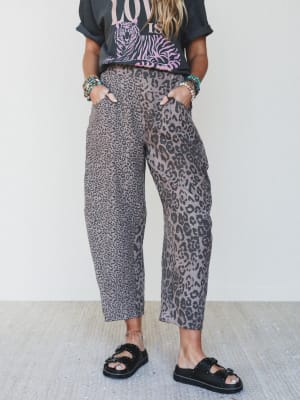 Animal Feeling Pants - Mocha Leopard L / Mocha Leopard