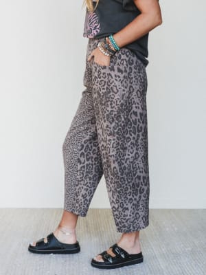 Animal Feeling Pants - Mocha Leopard L / Mocha Leopard