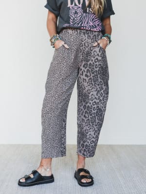 Animal Feeling Pants - Mocha Leopard L / Mocha Leopard