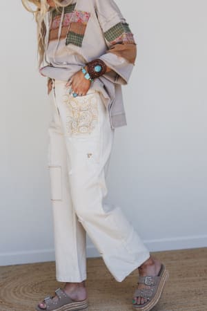 Liora Patchwork Pants: undefined