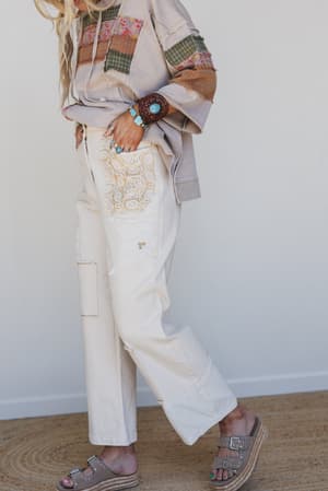 Liora Patchwork Pants: undefined
