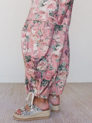 Flower Party Pants - Pink L / Pink