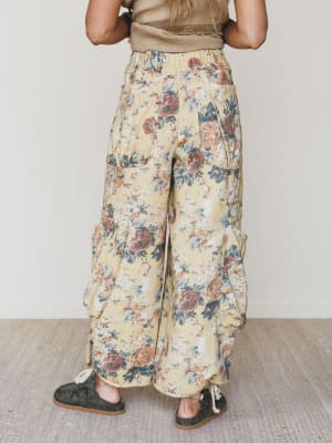 Flower Party Pants - Yellow L / Yellow
