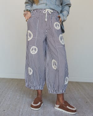 Peace Out Stripe Jeans: undefined