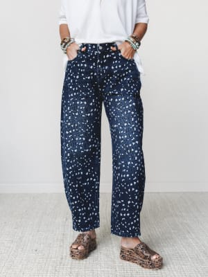 Heart of the Wild Jeans - Navy Leopard S / Navy Leopard